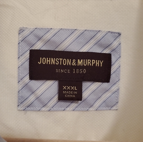 Johnston & Murphy 3XL White Long Sleeve Button Down - Picture 5 of 9